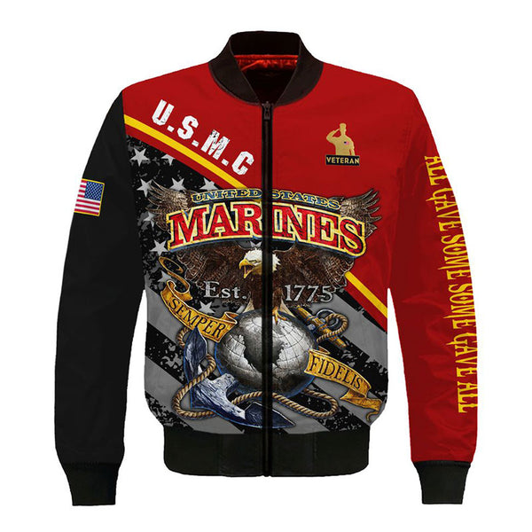 Joycorners Personalized Name VETERAN MARINES - SEMPER FI, ALL GAVE SOME - SOME GAVE ALL 3D All Over Printed Clothes