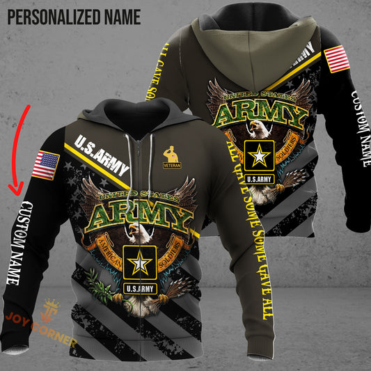 Joycorners Personalized Name ARMY VETERAN, ALL GAVE SOME - SOME GAVE ALL 3D All Over Printed Clothes