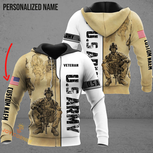 Joycorners Personalized Name ARMY VETERAN - LIMITED COLLECTION 3D All Over Printed Clothes