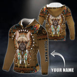 Joycorners Custom Name Native American Bulldog All Over Printed 3D Shirts