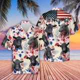 Joycorners Brangus Pattern US FLAG Hawaiian Shirt