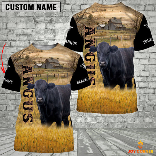 Joycorners Personalized Name Angus Cattle On The Farm 3D Shirt