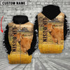 Joycorners Personalized Name Limousin Cattle On The Farm All Over Printed 3D Hoodie