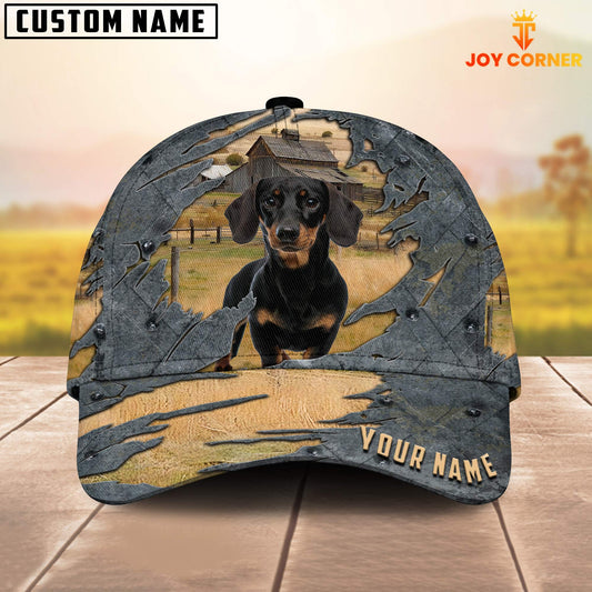 Joycorners Dachshund Customized Name Cap