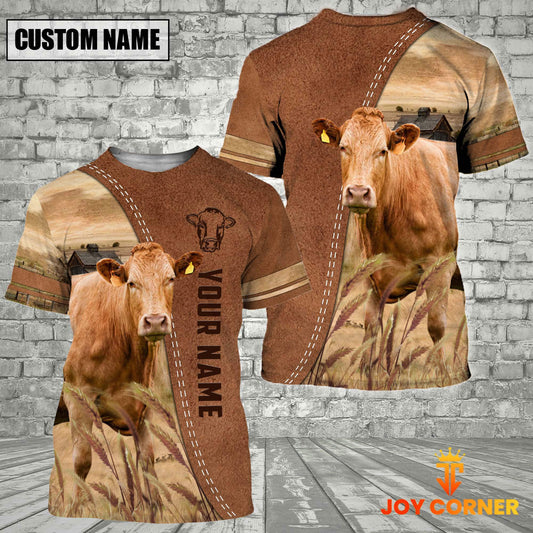 Joycorners Personalized Name Limousin Brown 3D Shirt