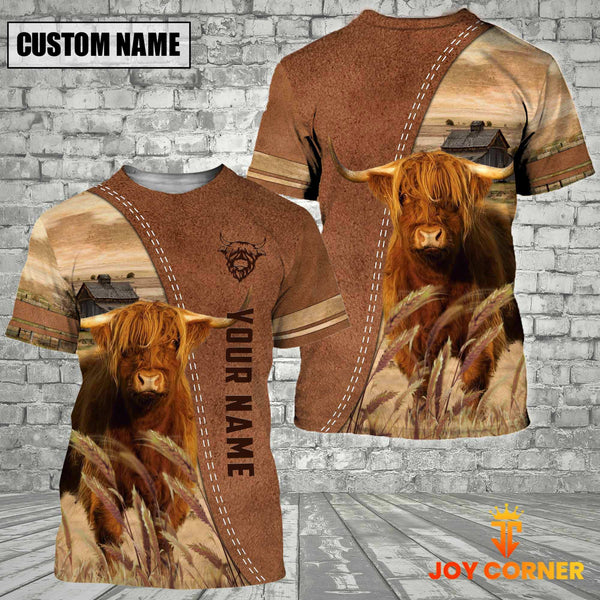 Joycorners Personalized Name Highland Brown 3D Shirt