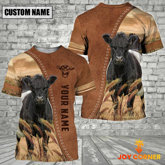 Joycorners Personalized Name Belted Galloway Brown 3D Shirt