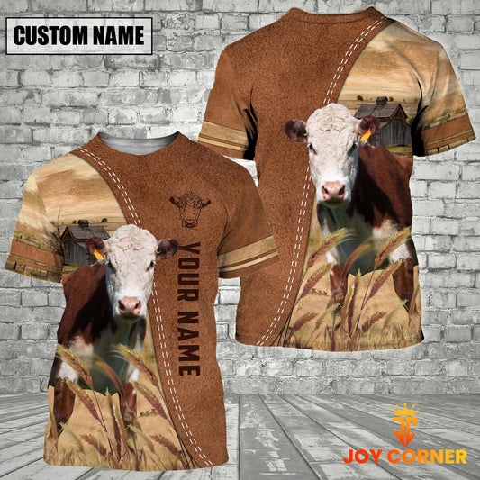 Joycorners Personalized Name Hereford Brown 3D Shirt
