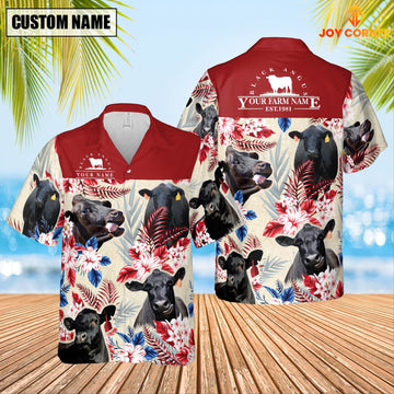 Joycorners Cattle Custom Name And Farm Name Hawaiian Shirts