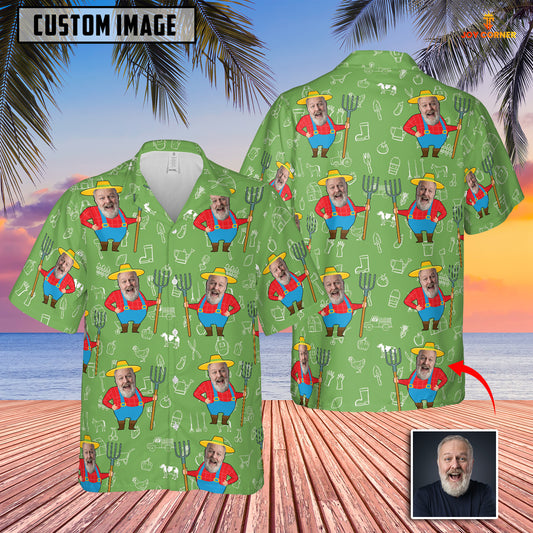 Photo Insert - Joycorners Farm Pattern Hawaiian Shirt