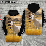 Joycorners Personalized Name Goat On The Farm All Over Printed 3D Hoodie