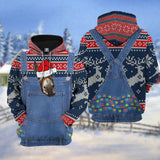 Joycorners Donkey Christmas Knitting Pattern 3D Hoodie