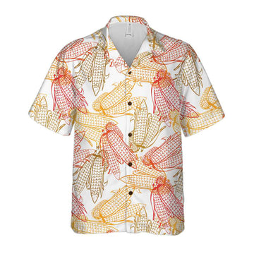 Joycorners Corn Sketch Pattern All Over Printed 3D Hawaiian Shirt
