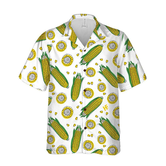 Joycorners Yellow Corncobs Corn All Over Printed 3D Hawaiian Shirt