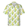 Joycorners Yellow Corncobs With Green Leaves All Over Printed 3D Hawaiian Shirt