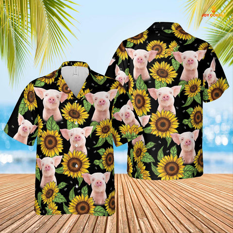 Joycorners Pig Sunflower Hawaiian Shirt 2023