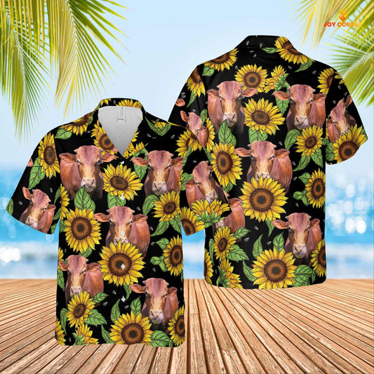 Joycorners Beefmaster Sunflower Hawaiian Shirt 2023