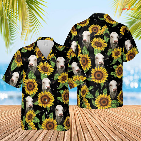 Joycorners Black Baldy Sunflower Hawaiian Shirt 2023