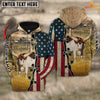 Joycorners Watusi On Farms Custom Name American Flag 3D Shirt