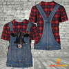 Joycorners Black Angus Red Plaid Pattern 3D Shirts