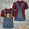 Joycorners Goat Red Plaid Pattern 3D Shirts