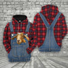 Joycorners Goat Red Plaid Pattern 3D Shirts