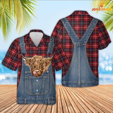 Joycorners Highland Red Plaid Pattern 3D Shirts