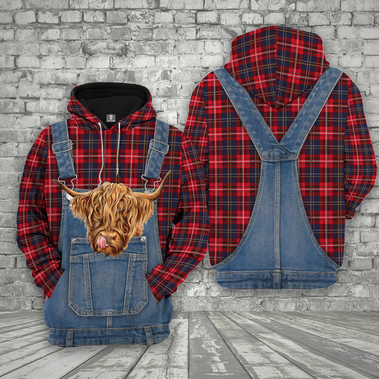 Joycorners Highland Red Plaid Pattern 3D Shirts