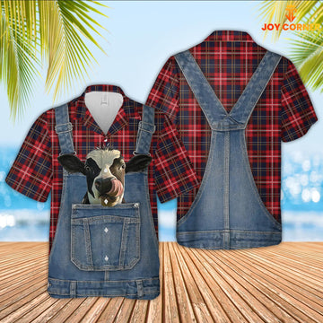 Joycorners Holstein Red Plaid Pattern 3D Shirts