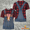 Joycorners Beefmaster Red Plaid Pattern 3D Shirts