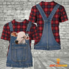 Joycorners Brahman Red Plaid Pattern 3D Shirts