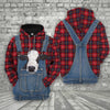 Joycorners Black Baldy Red Plaid Pattern 3D Shirts