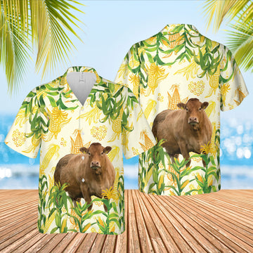 Joycorners Corn Farm Limousin All Over Printed 3D Hawaiian Shirt