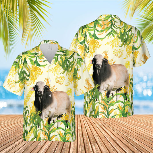 Joycorners Corn Farm Brahman All Over Printed 3D Hawaiian Shirt