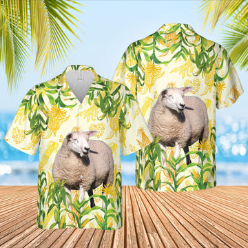 Joycorners Corn Farm Sheep All Over Printed 3D Hawaiian Shirt