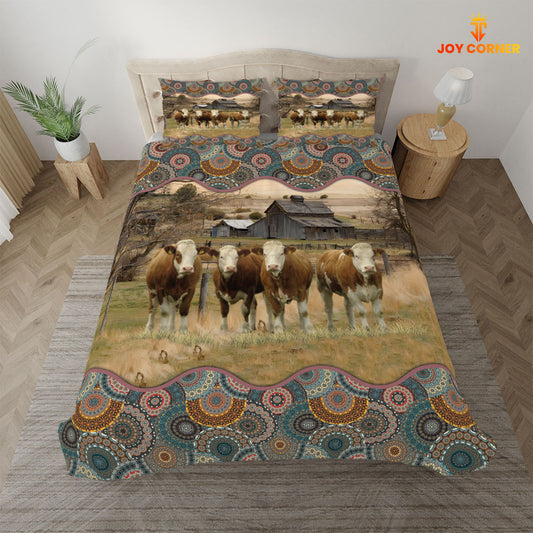 JoyCorners Simmental Vintage 3D Bedding Set