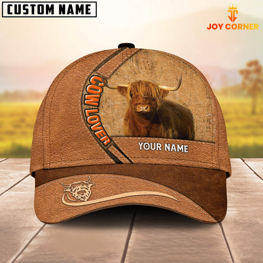 Joycorners Highland Cattle Lover Customized Name 3D Cap