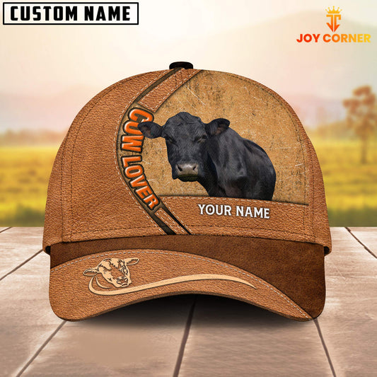 Joycorners Black Angus Lover Customized Name 3D Cap