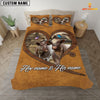 JoyCorners Shorthorn Couple Pattern Personalized Name 3D Bedding Set