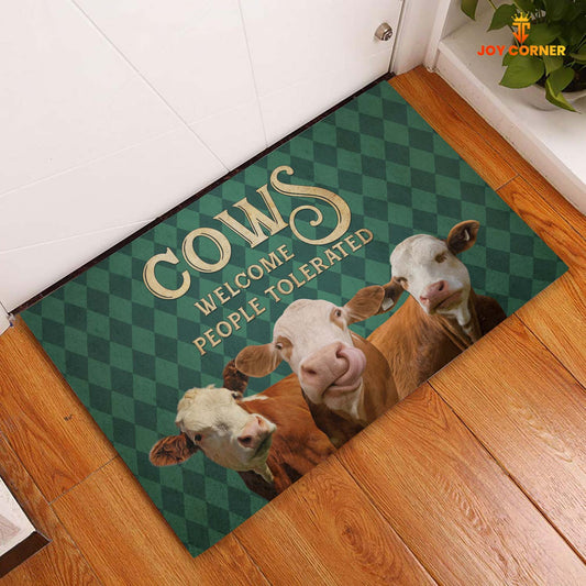 Joycorners Simmental Welcome People Tolerated Doormat