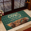 Joycorners Highland Cattle Welcome People Tolerated Doormat