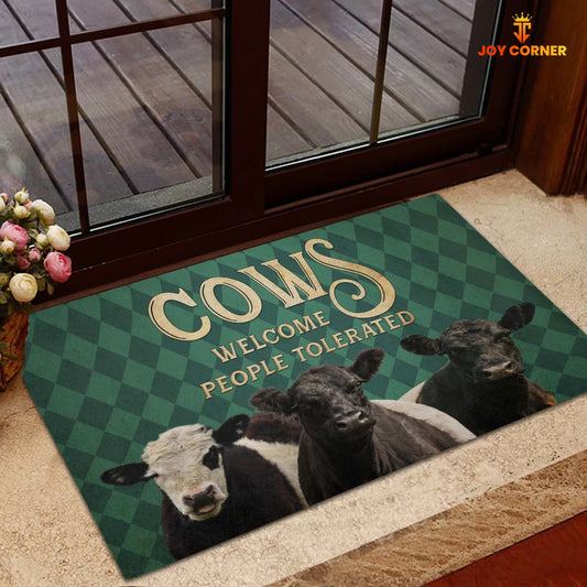 Joycorners Belted Galloway Welcome People Tolerated Doormat