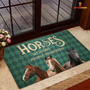 Joycorners Horse Welcome People Tolerated Doormat