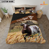 JoyCorners Shorthorn On The Field Customized Name 3D Bedding Set