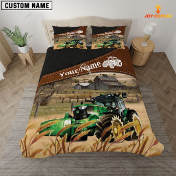 JoyCorners Tractor On The Field Customized Name 3D Bedding Set