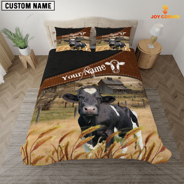 JoyCorners Holstein On The Field Customized Name 3D Bedding Set