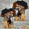 Joycorners Shorthorn On Farms Custom Name Printed 3D Black Hoodie