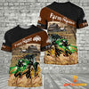 Joycorners Tractor On Farms Custom Name Printed 3D Black Hoodie