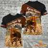 Joycorners Highland Cattle On Farms Custom Name Printed 3D Black Hoodie