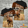 Joycorners Texas Longhorn On Farms Custom Name Printed 3D Black Hoodie